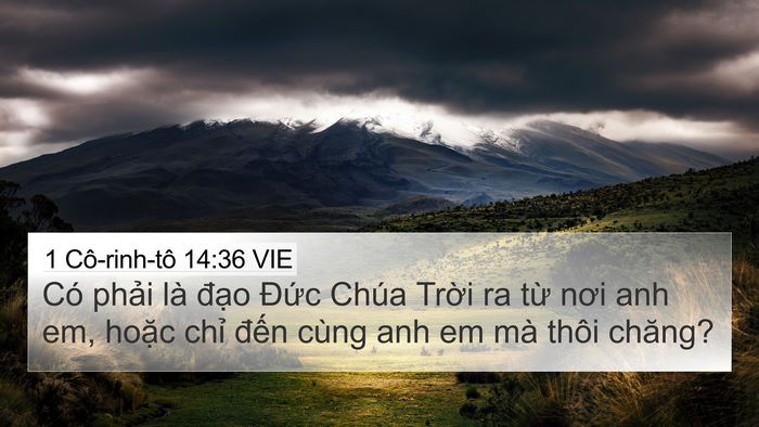 1 Cô-rinh-tô 14:36 VIE Bible Verse Image
