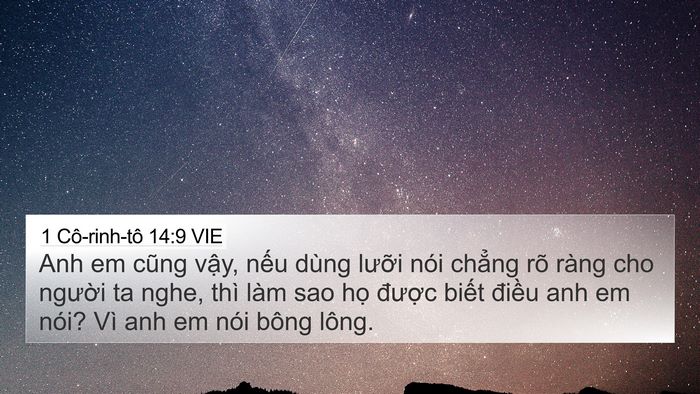 1 Cô-rinh-tô 14:9 VIE Bible Verse Image