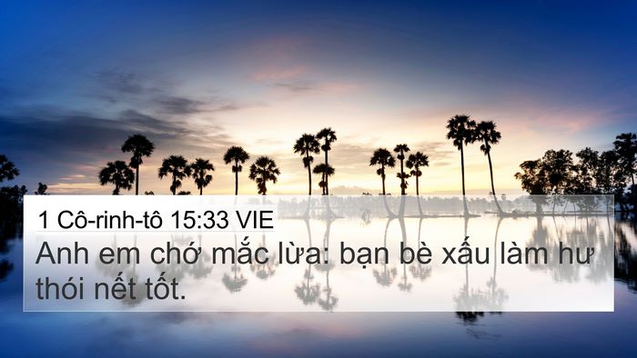 1 Cô-rinh-tô 15:33 VIE Bible Verse Image