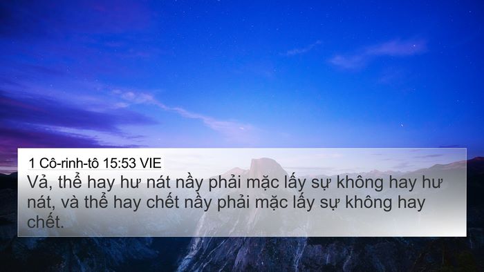 1 Cô-rinh-tô 15:53 VIE Bible Verse Image