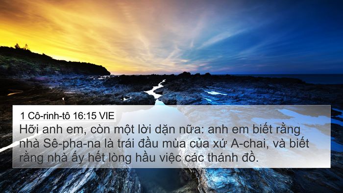 1 Cô-rinh-tô 16:15 VIE Bible Verse Image