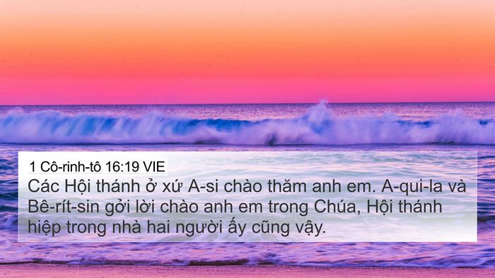 1 Cô-rinh-tô 16:19 VIE Bible Verse Image