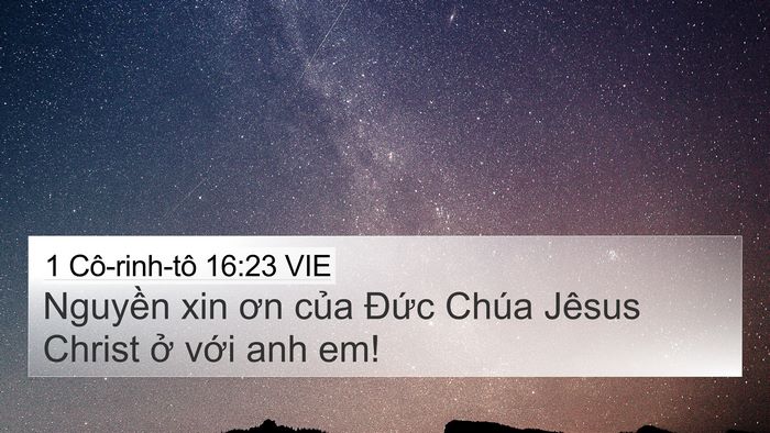 1 Cô-rinh-tô 16:23 VIE Bible Verse Image