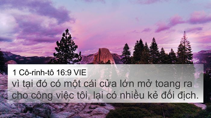 1 Cô-rinh-tô 16:9 VIE Bible Verse Image