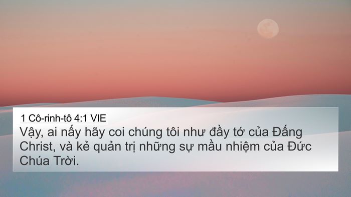 1 Cô-rinh-tô 4:1 VIE Bible Verse Image