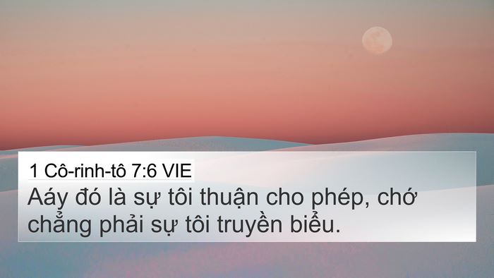 1 Cô-rinh-tô 7:6 VIE Bible Verse Image