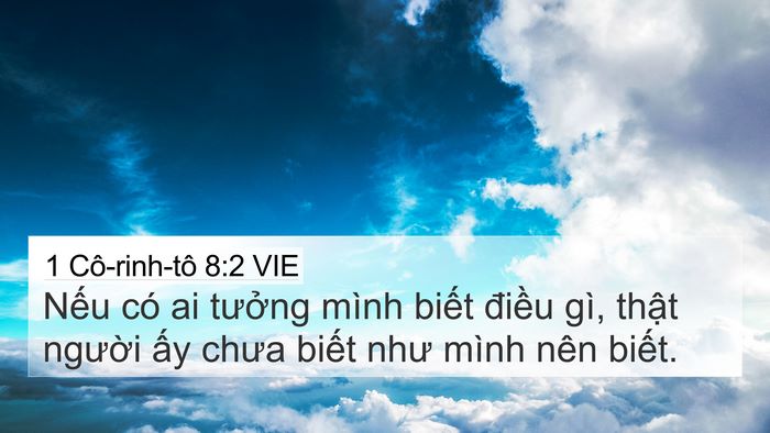 1 Cô-rinh-tô 8:2 VIE Bible Verse Image