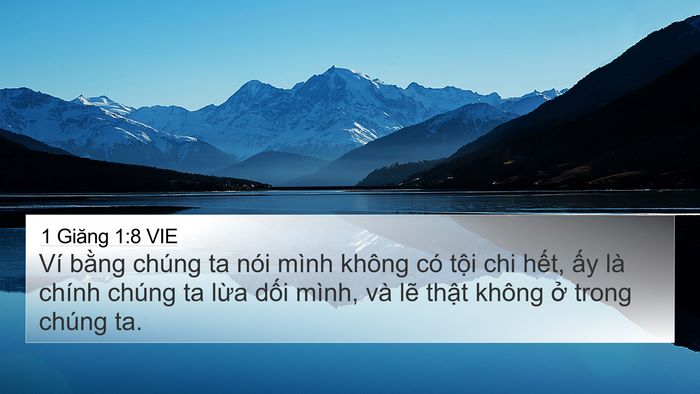 1 Giăng 1:8 VIE Bible Verse Image