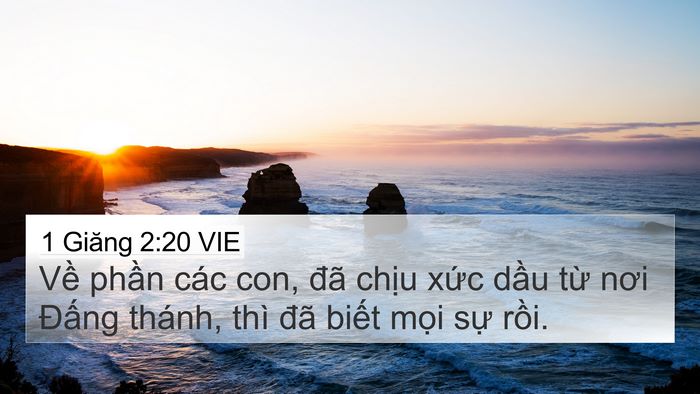 1 Giăng 2:20 VIE Bible Verse Image