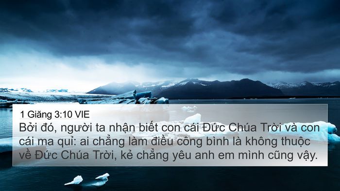 1 Giăng 3:10 VIE Bible Verse Image