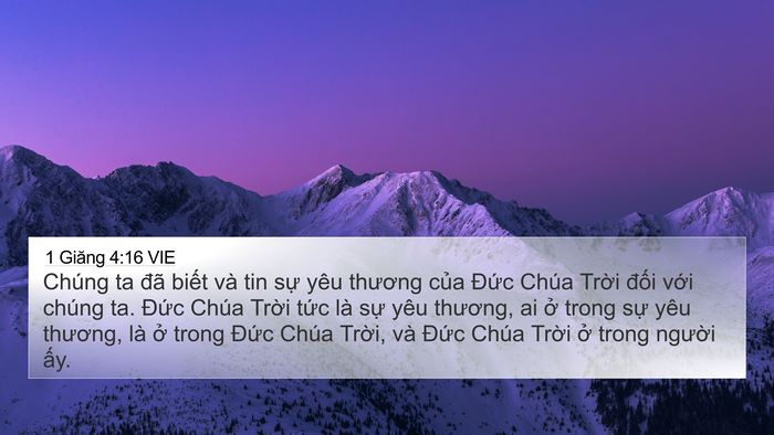 1 Giăng 4:16 VIE Bible Verse Image