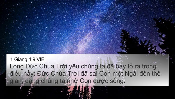 1 Giăng 4:9 VIE Bible Verse Image