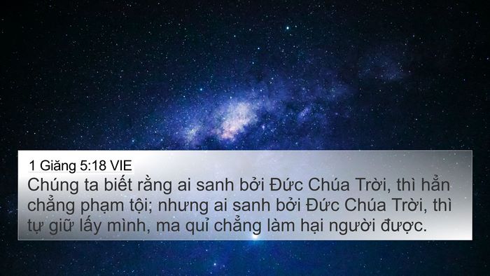 1 Giăng 5:18 VIE Bible Verse Image