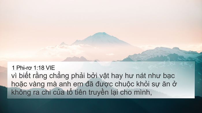 1 Phi-rơ 1:18 VIE Bible Verse Image