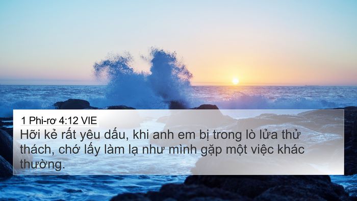 1 Phi-rơ 4:12 VIE Bible Verse Image