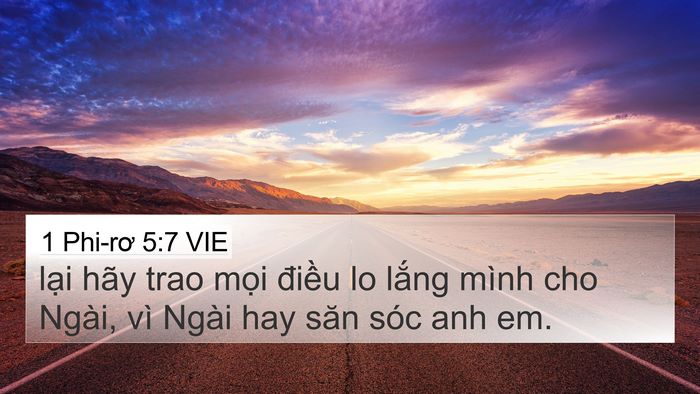 1 Phi-rơ 5:7 VIE Bible Verse Image