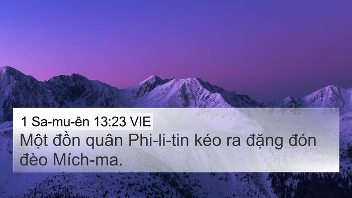 1 Sa-mu-ên 13:23 VIE Bible Verse Image