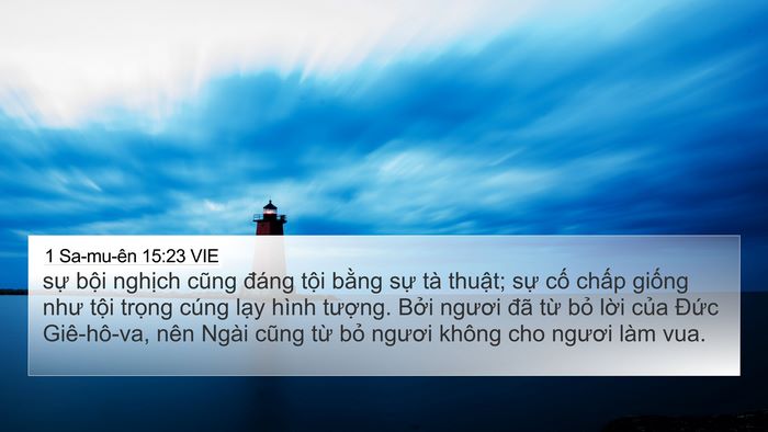 1 Sa-mu-ên 15:23 VIE Bible Verse Image