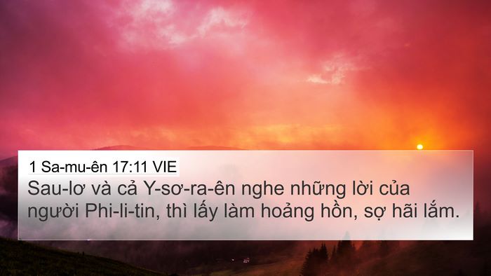 1 Sa-mu-ên 17:11 VIE 4K Wallpaper - Sau-lơ và cả Y-sơ-ra-ên nghe những lời - 4K Wallpaper Bible Verse