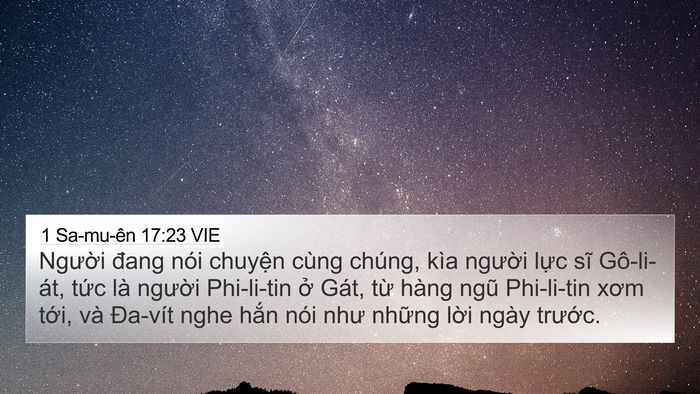 1 Sa-mu-ên 17:23 VIE Bible Verse Image