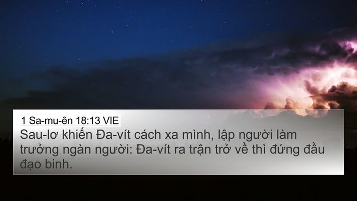 1 Sa-mu-ên 18:13 VIE Bible Verse Image