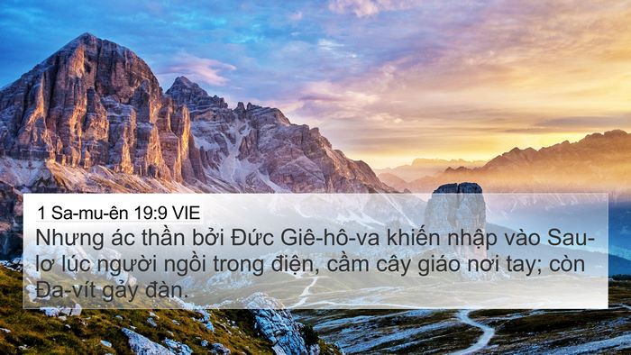 1 Sa-mu-ên 19:9 VIE Bible Verse Image