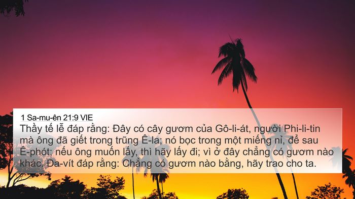 1 Sa-mu-ên 21:9 VIE Bible Verse Image