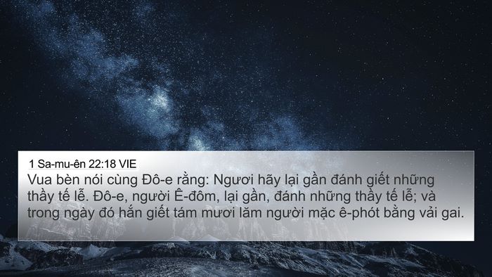 1 Sa-mu-ên 22:18 VIE Bible Verse Image