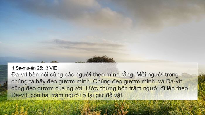 1 Sa-mu-ên 25:13 VIE Bible Verse Image