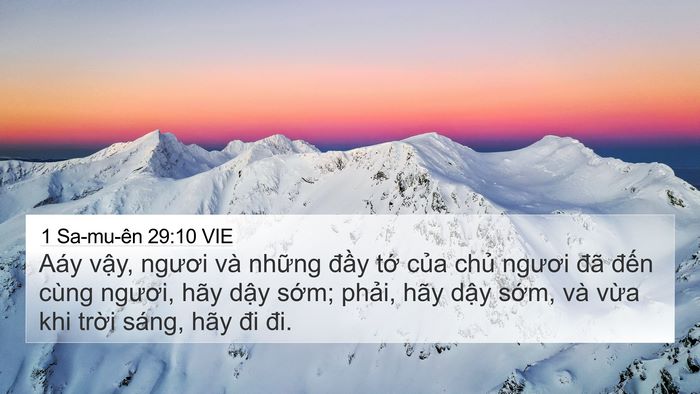 1 Sa-mu-ên 29:10 VIE 4K Wallpaper - Aáy vậy, ngươi và những đầy tớ của - 4K Wallpaper Bible Verse