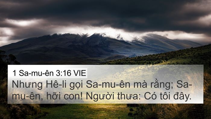 1 Sa-mu-ên 3:16 VIE Bible Verse Image