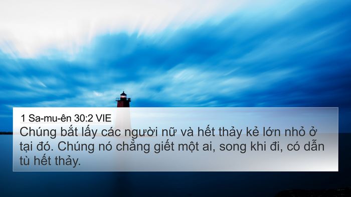 1 Sa-mu-ên 30:2 VIE 4K Wallpaper - Chúng bắt lấy các người nữ và hết - 4K Wallpaper Bible Verse