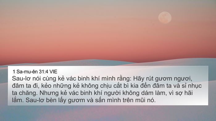 1 Sa-mu-ên 31:4 VIE Bible Verse Image