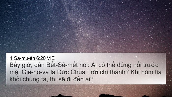 1 Sa-mu-ên 6:20 VIE Bible Verse Image