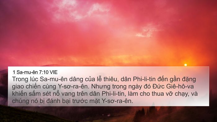 1 Sa-mu-ên 7:10 VIE Bible Verse Image