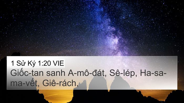 1 Sử Ký 1:20 VIE Bible Verse Image
