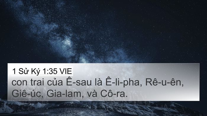 1 Sử Ký 1:35 VIE Bible Verse Image