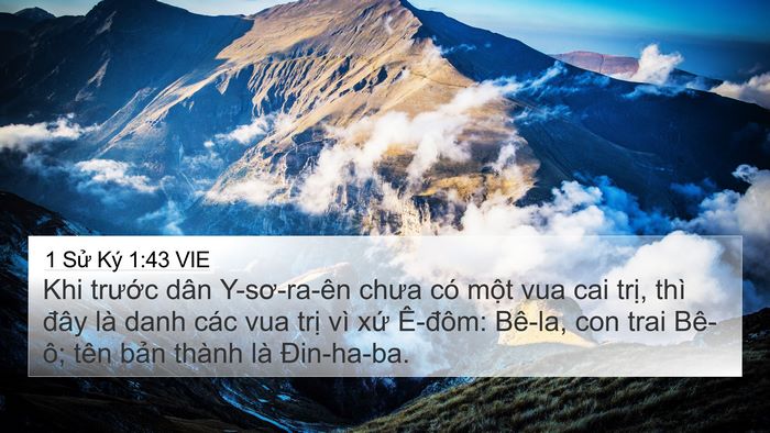1 Sử Ký 1:43 VIE Bible Verse Image