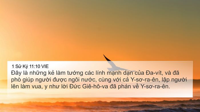 1 Sử Ký 11:10 VIE Bible Verse Image