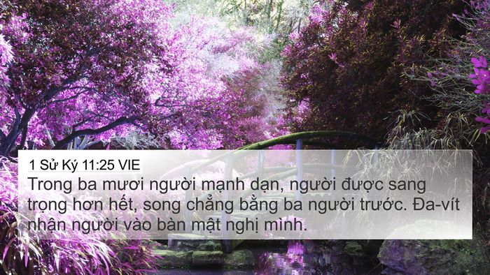 1 Sử Ký 11:25 VIE Bible Verse Image