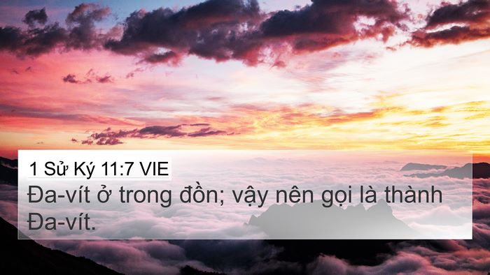 1 Sử Ký 11:7 VIE Bible Verse Image