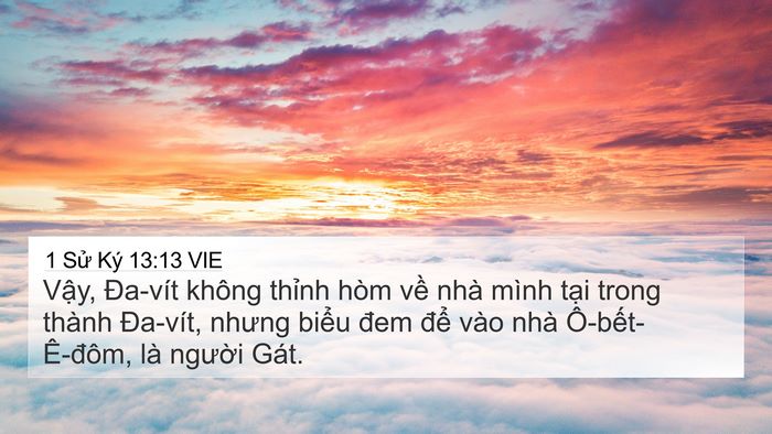 1 Sử Ký 13:13 VIE Bible Verse Image