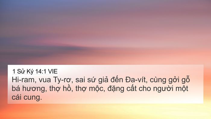 1 Sử Ký 14:1 VIE Bible Verse Image