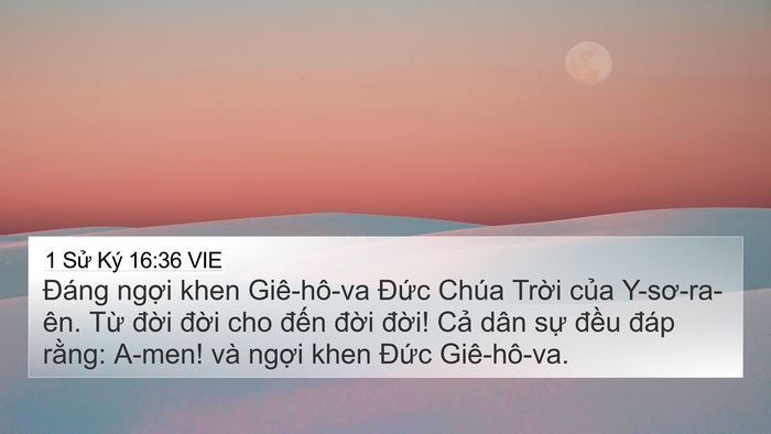 1 Sử Ký 16:36 VIE Bible Verse Image