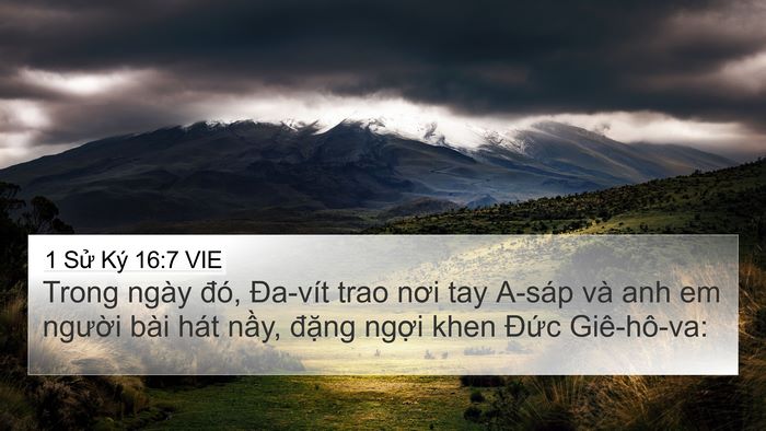 1 Sử Ký 16:7 VIE Bible Verse Image