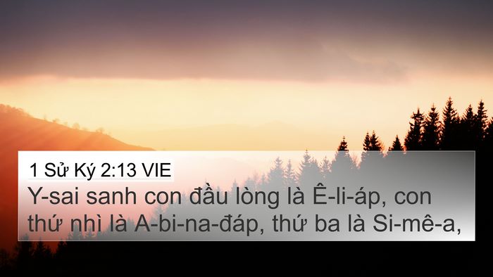 1 Sử Ký 2:13 VIE Bible Verse Image