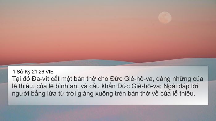 1 Sử Ký 21:26 VIE Bible Verse Image