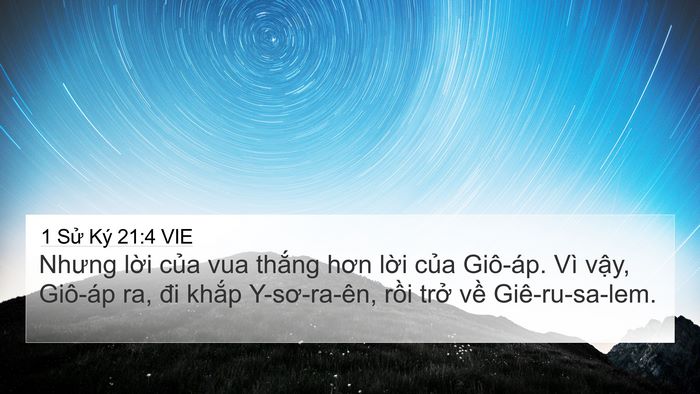 1 Sử Ký 21:4 VIE Bible Verse Image