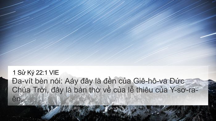 1 Sử Ký 22:1 VIE Bible Verse Image