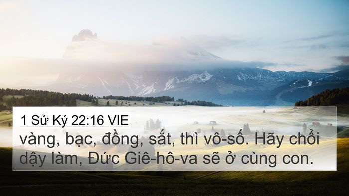 1 Sử Ký 22:16 VIE Bible Verse Image